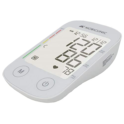 Mobiclinic, Tensiómetro de brazo digital automático, Tensiómetro digital con pantalla LCD, con Brazalete, con Detección de irregularidades cardíacas, Memoria 4×30 mediciones, TX-01