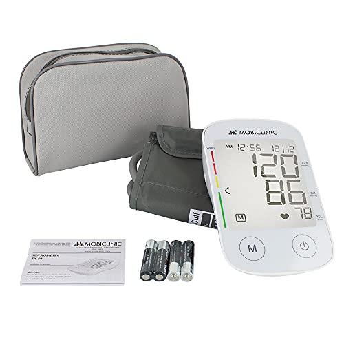 Mobiclinic, Tensiómetro de brazo digital automático, Tensiómetro digital con pantalla LCD, con Brazalete, con Detección de irregularidades cardíacas, Memoria 4×30 mediciones, TX-01