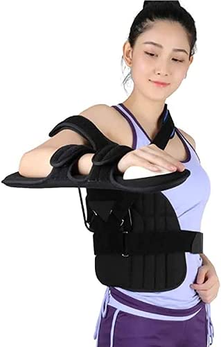 MOCHENG Apoyo de secuestro de hombro apoya el soporte ajustable de la honda del brazo de la fractura humeral soporte fijo inmovilizador del hombro, estabilizador superior del brazo, negro