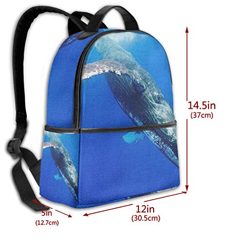 Mochilas Escolares Bolsa Daypack Mochila Tipo Casual para Niños Niñas para Portátiles Netbooks Ballena jorobada 36