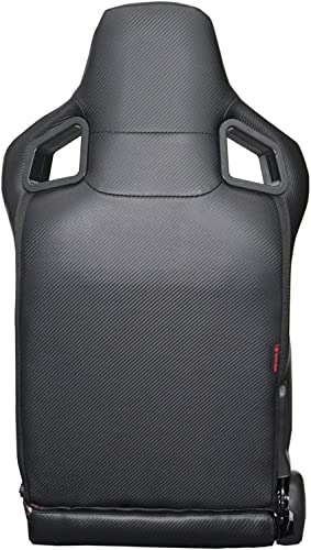 MODAUTO Asiento Deportivo Coche,Semibaquet Ajustable,Adaptable para Coches,Ríeles incluidos,Conductor y Pasajero,para Coche y Simulador de Conducción,Modelo M-N705L,Negro Carbono Logo