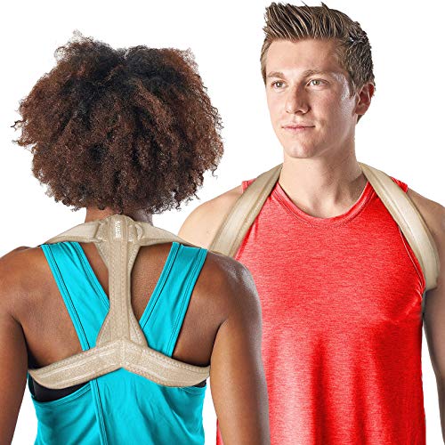 ﻿﻿Modetro Sports Corrector de Espalda - Faja Postural para Hombre y Mujer - Alivio del Dolor de Hombros y Cuello, Soporte Lumbar para una Postura Recta