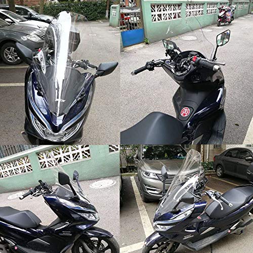 Modificado PCX Parabrisas de la Motocicleta Scooter de Parabrisas Parabrisas Bordo DERIVABRISAS for Honda PCX 125 PCX125 150 2018 2019 Accesorios de Moto Deflectores de Viento (Color : Smoke 71CM)