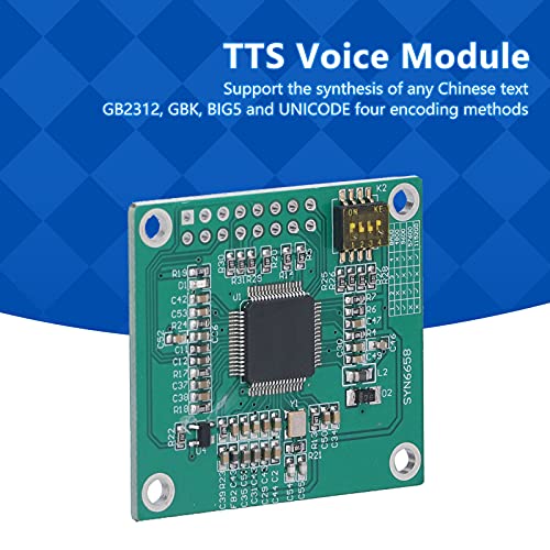 Módulo de Voz TTS, Módulos de Síntesis de Voz Compact GB2312 GBK BIG5 Pronunciación en Vivo Unicode para Equipos Electrónicos para Inteligencia Artificial