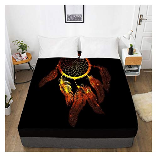 MOLUO Sábana Hoja de Cama de impresión Digital de Alta definición 3D con sábana de Cama, Cama King-Size, Cubierta de colchón 150x200 (Color : 5, Size : 120x200 Deep 30cm)