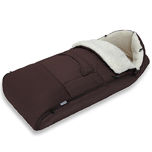 Monzana Saco de dormir para bebé Cochecito Silla de coche o Asiento Manta Marrón 93x56cm 100% Poliéster