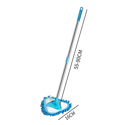 Mopa Triangular Mopa De Limpieza Triangular Paredes, 180° Trapeador De Limpieza Triangular Ajustable Giratorio, Fregona Triangular Extensible Con Mango Largo Cabezales De Trapeador Reutilizables