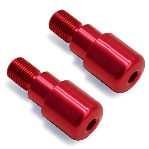 Motocicleta Extremos del Manillar Manillar de la Motocicleta Grips Extremos del Mango Mano Acoples Tapas de la Baranda para Yamaha MT-09 MT-07 2014-2017 2014-2017 FZ (Color : Rojo)