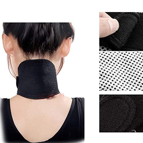 MQSS Collarin Cervical para Dormir, Almohadilla de Calentamiento del Cuello con Imanes para el Dolor de Cuello Ajustable2pcs