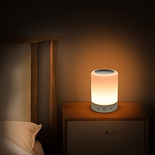 MRCOOL Lámpara de Noche con Efecto de Llama, Lámpara de Mesa Regulable y luz de Noche LED que Cambia de Color, luz de humor, Regalos para Hombres, Mujeres, Adolescentes, Niños, Niños