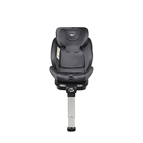 Ms 1846 - Silla De Coche Sidney Grupo 0 1 2 3 Isofix Y Pata De Apoyo - Rotación 360º - Sps Plus - Máxima Reclinación A Contramarcha 18 Kg Y Capota De Serie, Grupo 0 1 2 3, Unisex, Gris Oscuro