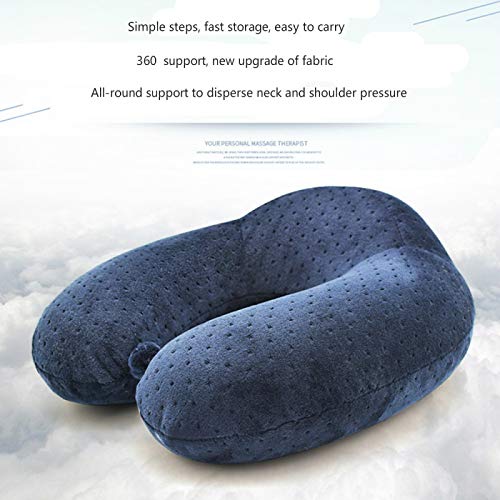 MSNLY Almohada Cervical de Espuma viscoelástica Almohada en Forma de U Almohada para el Cuello Almohada de Viaje para Siesta de resiliencia Lenta Almohada en Forma de U