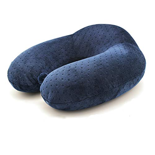 MSNLY Almohada Cervical de Espuma viscoelástica Almohada en Forma de U Almohada para el Cuello Almohada de Viaje para Siesta de resiliencia Lenta Almohada en Forma de U