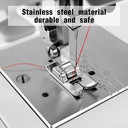 Mudder Pie Prensatelas para Máquina de Coser Pie Recto a Presión Pie Universal de Uso General en Zigzag para la Mayoría de Máquinas de Coser Máquinas de Coser Domésticas de Mango Bajo (2 Piezas)