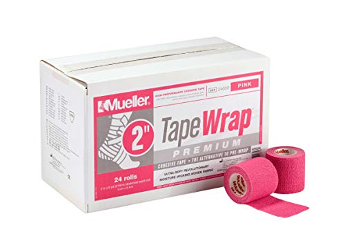 MUELLER Venda Tapewrap Premium, Rosa, 5 Cm X 5.4 M, 24 Rollos/Caja, Unisex Adulto, 5cm x 5,4m