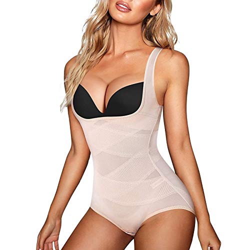 Mujeres Cintura Entrenador Shapewear Control de abdomen Cintura Cincher Slim Body Shaper Entrenamiento Faja Underbust Corsé, caqui, XL