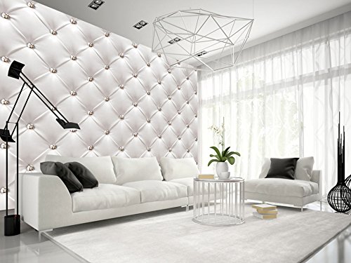 murando Fotomurales 350x256 cm XXL Papel pintado tejido no tejido Decoración de Pared decorativos Murales moderna de Diseno Fotográfico cuero moderna blanco f-B-0039-a-a