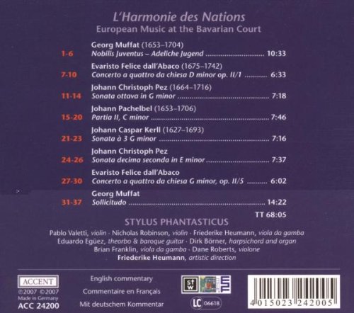 Musica Europea En La Corte De Baviera: La'Harmonie Des Nations