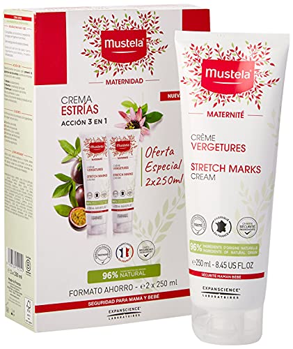 Mustela 48623 - Crema corporal anti estrías, formato duplo, 2X250 ml