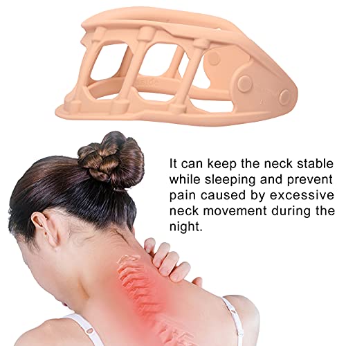 N \ A Cuello Ortopédico - Soporte Ajustable para El Cuello para Dormir - El Cuello de Silicona Suave Alivia El Dolor de Cuello Y La Columna para Bañarse Y Lavarse con Champú,S