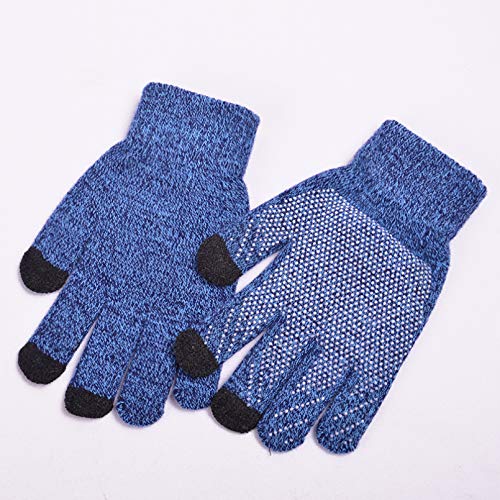 N / A Guantes Guantes de Invierno para Hombres Guantes de Pantalla táctil de Dedo Completo de Punto Grueso Guantes de   Trabajo para Mujeres Guantes sensoriales