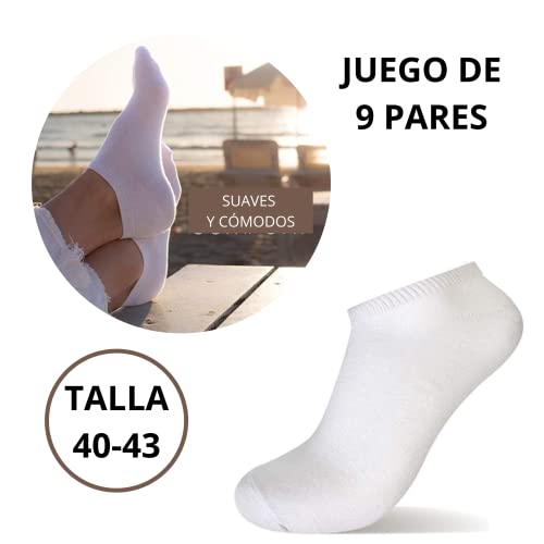 N Naturly Calcetines Cortos de Deporte Para Hombre Y Mujer de Algohodón. Accesorio Para Deporte, Trabajo Y Running 9 Pares 40-43 …