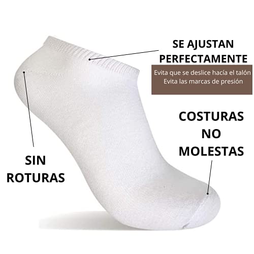 N Naturly Calcetines Cortos de Deporte Para Hombre Y Mujer de Algohodón. Accesorio Para Deporte, Trabajo Y Running 9 Pares 40-43 …