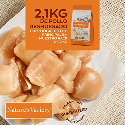 Nature's Variety Selected - Pienso para gatos esterilizados con pollo campero deshuesado 7 Kg