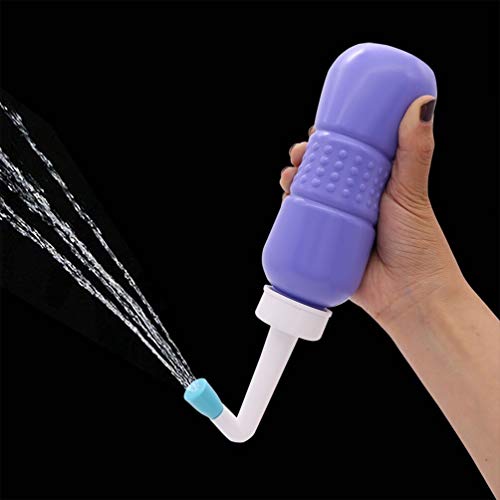 Navadeal - Bidé de mano portátil, 400 ml, para higiene personal y ayuda en el baño, pulverizador, solución ideal para el cuidado personal durante el viaje, económico y resistente, con bolsa de transporte