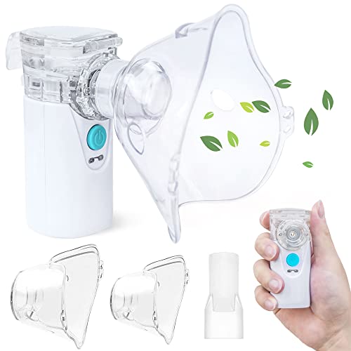 Nebulizador Portatil Inhalador, AITOO Nebulizador Eléctrico Inhalador Adultos y Niños, Mini Humidificador de Vapor de Mano con Métodos de Carga USB y Batería 2 Adecuado Para Uso Familiar, de Viaje