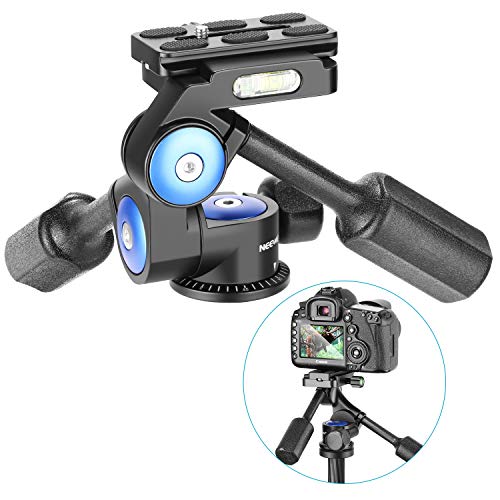 Neewer Camara Video Cabezal de Trípode con Cabezal de Bola Rotación 360 Grados,con Placa de Zapata Rápida 1/4" para Trípode,Monopie,Control Deslizante de Cámara,Soporte de Iluminación y Cámaras DSLR