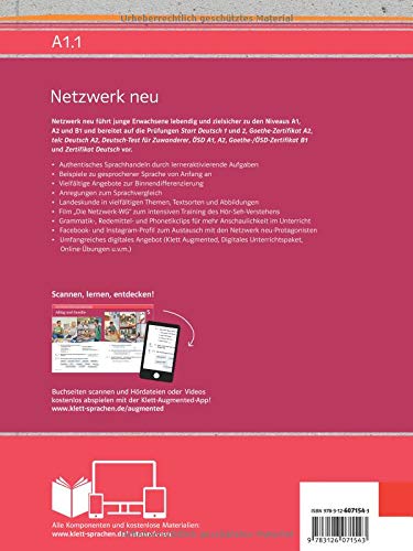Netzwerk neu a1.1, libro del alumno y libro de ejercicios, parte 1: Kurs- und Ubungsbuch A1.1 mit Audios und Videos: Vol. 1