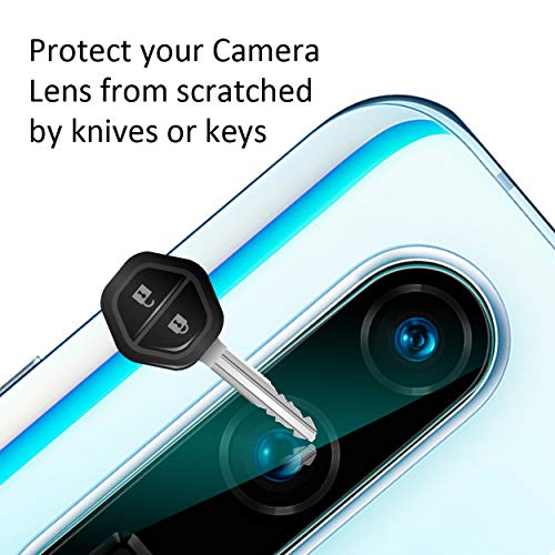 NEWZEROL 4 Pcs para Huawei P30 Lite 2.5D Cámara de Borde de Arco Película de Vidrio 9 Dureza Protector de Pantalla de Cristal Templado de Alta Definición para Huawei P30 Lite-Transparente