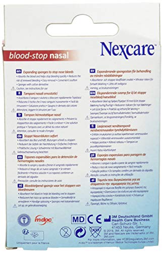 NEXCARE BLOOD STOP TAPON NASAL PARA2, Blanco (019102249)