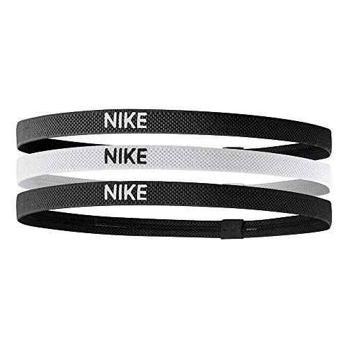 NIKE Banda para el cabello-9318-4 Cabello, Hombre, Black/White/Black, One Size