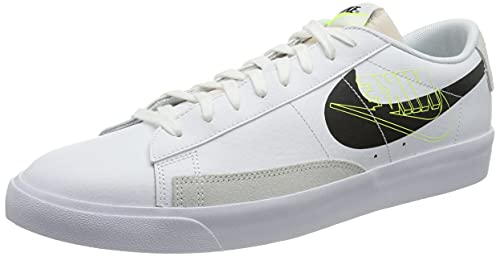 Nike Blazer Low MR, Zapatillas de básquetbol Hombre, White/Black/Volt/Summit White/Sail, 43 EU