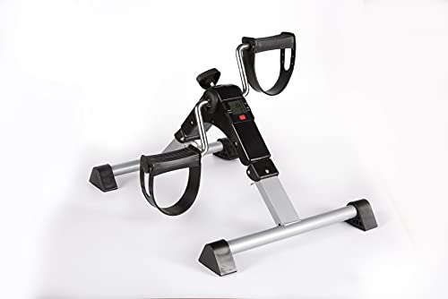 NIMO Pedales Estaticos,Mini Bicicleta Estática,Pedaleador Plegable LCD Pantalla,Máquina de Brazos y Piernas Rehabilitación para Hacer Ejercicio en Casa (NEGRO)