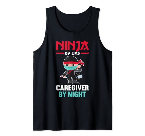 Ninja de día Cuidador de noche Cuidadores Camiseta sin Mangas