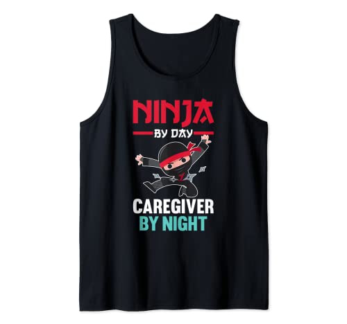 Ninja de día Cuidador de noche Cuidadores Camiseta sin Mangas