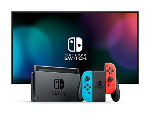 Nintendo Switch - Consola Estándar, Color Azul Neón/Rojo Neón (Modelo 2021)