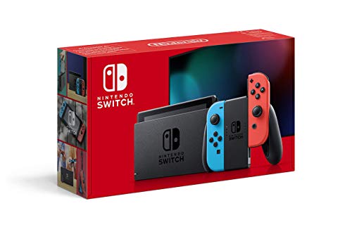 Nintendo Switch - Consola Estándar, Color Azul Neón/Rojo Neón (Modelo 2021)