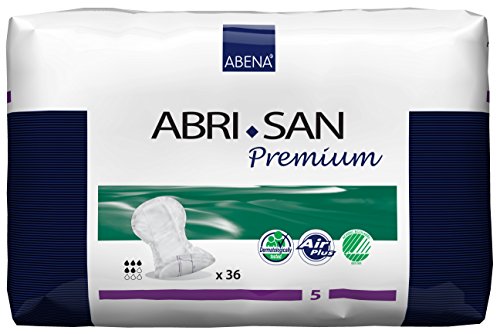 NRS Healthcare Abena Arbi-San Premium 5 - Compresas protectoras para casos de incontinencia de moderada a severa, 400 ml