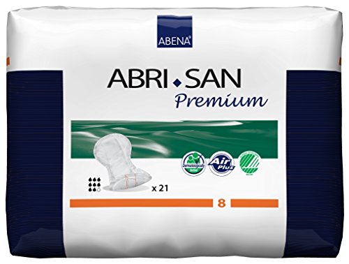 NRS Healthcare Abena Arbi-San Premium 8 - Compresas protectoras para casos de incontinencia de moderada a severa, 833 ml