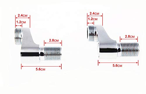 NUZAMAS - Juego de 2 adaptadores para grifo de bañera, brazo oscilante ajustable, 3/4", 1/2", grifo de ducha con patas de garra y accesorios para mezclador de baño, latón macizo