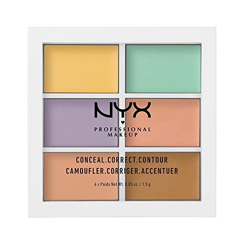 NYX Professional Makeup Paleta de correctores Colour Correcting Palette, 6 colores cremosos y combinables