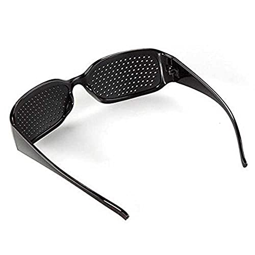 OcioDual Gafas estenopeicas Reticulares Negras Unisex con Agujeros Anti-Fatiga para Prevención de la Miopía