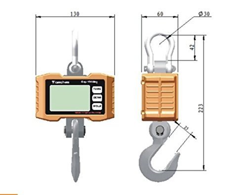 OCS-S 1000KG 2000LBS Báscula de Grúa Digital de Aluminio Heavy Duty Báscula Colgante Compacta Elevadores 0.5kg con Control Remoto