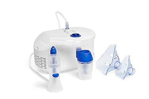 Omron - Nebulizador X102 con lavado nasal 2 en 1 (dispositivo de uso doméstico para el tratamiento de enfermedades respiratorias como el asma, para síntomas de tos y resfriados en niños y adultos)