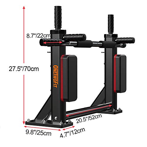 ONETWOFIT Barras de dominadas, Montaje en la Pared Barra de Ejercicios para la Espalda OT066R