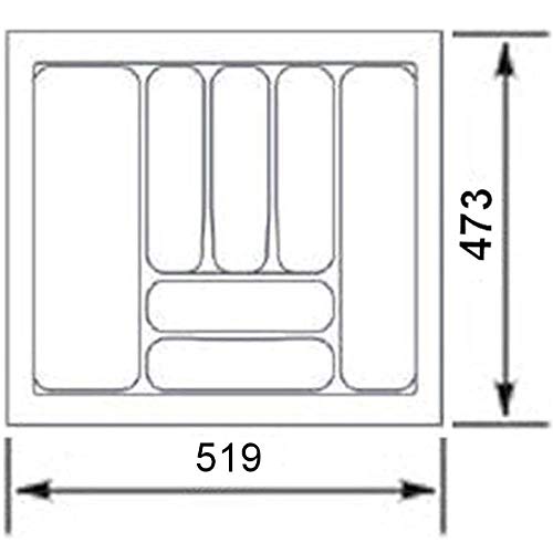 Orga-box® Cubertero 517 x 474 mm de Blum Tandembox + SO-Tech® Modernbox